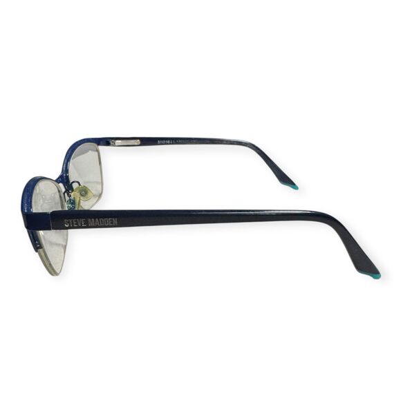 Steve Madden Teal Cat Eye Half Rim Eyeglasses Womens - Picture 2 of 6